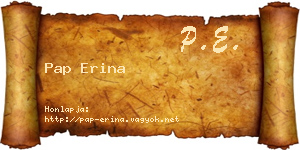 Pap Erina névjegykártya