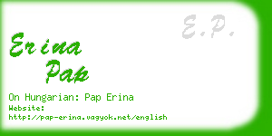 erina pap business card